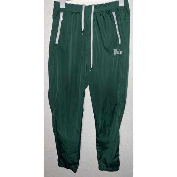 Polo Ralph Lauren Windbreaker Track Pants Green Large - Picture 1 of 7